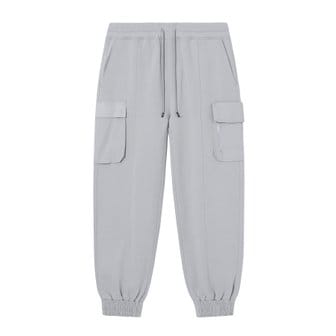  Edge Slit Pocket Jogger Pants (Light Grey) [LSRSCPJ107M]