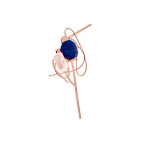 Dancing Objet - No.9 Edgy Lapis Lazuli Brooch