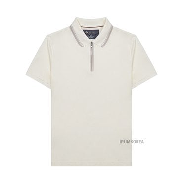 로로피아나 SS25 남성 지퍼 폴로 티셔츠 FAI0736 1000
