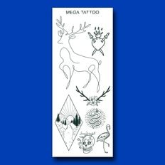 MEGA TATTOO MTS 09 - 데이레코딩 타투스티커 헤나 문신 컬러 드로잉