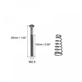 PATIKIL M2.5x26mm 베이스 기타용 픽 가드 장착 나사 스프링 부착 베이스 픽업 링 설치 나사