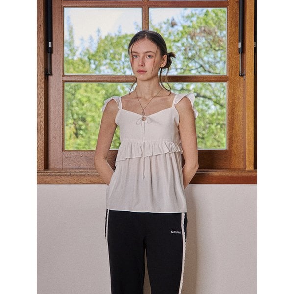 ISA FRILL BLOUSE-WHITE