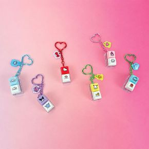 산리오 캐릭터즈 클릭 LED 키캡 키보드 키링 2구 1PCS 백꾸 가방꾸미기 백참_P432880604