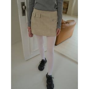 SUEDE MINI SKIRT_ASH GRAY