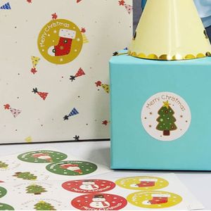 제이큐 포장스티커 크리스마스 선물 포장 원형 스티커 X ( 5매입 )
