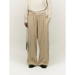 TERRY WIDE JOGGER PANTS [BEIGE]