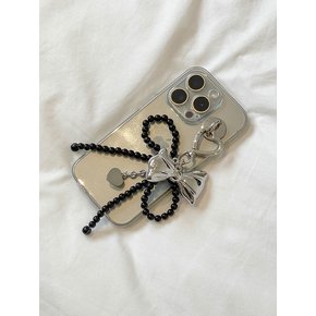 [주문제작] RIBBON KEY RING (3colors)_BLACK