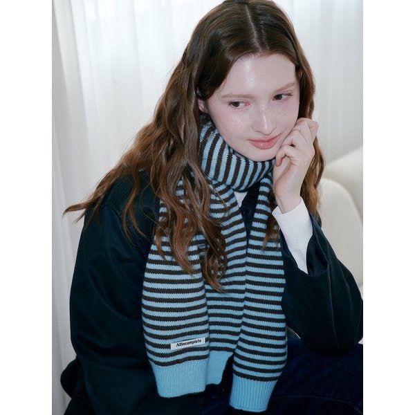 [리퍼브]Candy Stripe Knit Muffler (3 Colors)