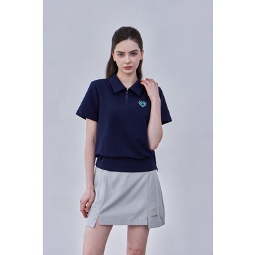 고엑스오 스마일하트 플랫 카라탑 네이비