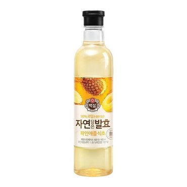 CJ제일제당 백설 100%자연발효 파인애플 식초 800ml