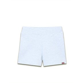 UNION JACK RIBBED SHORTS WHITE MELANGE