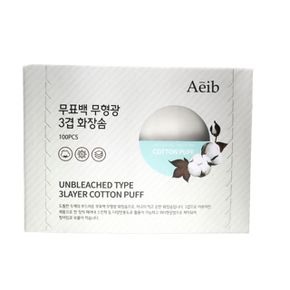 무표백 클렌징화장솜 메이크업솜 순면 무형3겹 100매 X ( 2세트 )