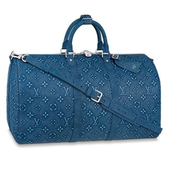 LOUIS VUITTON 24 FW 루이비통 Keepall 키폴 반들리에 50 레더 네임택 지퍼 포켓 더플백