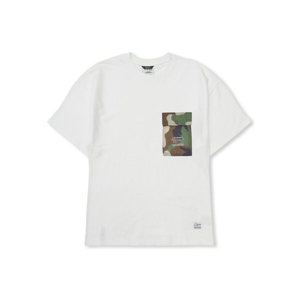 Camouflage Pocket Semi-oversized T-shirts White
