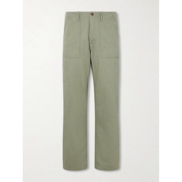 스트레이트 레그 헤링본 코튼 팬츠 46376663163008128