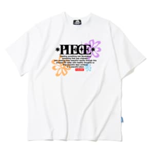 Piece Flower Graphic 티셔츠 -  화이트