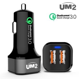 UM2 QC3.0 2포트 차량용 고속충전기 시거잭
