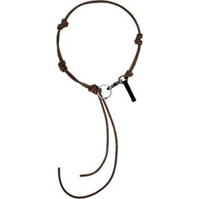 아워레가시 A4248ULD DARK BROWN 남성 라돈 레더 목걸이