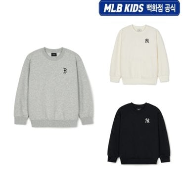 MLB키즈 24FW [KIDS] 베이직 스몰로고 맨투맨  7AMTB0344 (3color)