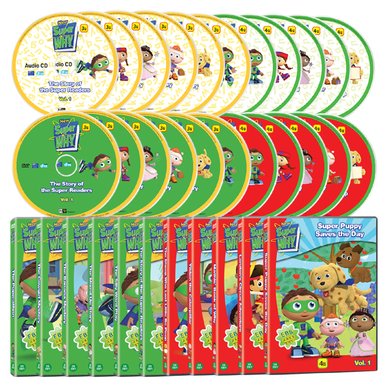 New 슈퍼와이 3+4집 22종세트 파닉스가 저절로 되는 영어 DVD!!