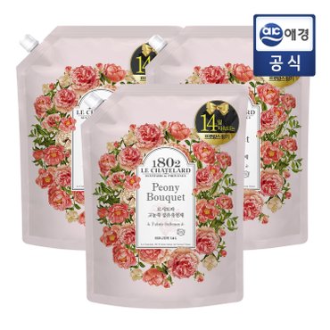 르샤트라1802 르샤트라 섬유유연제 피오니 1.6L 리필 x 3개