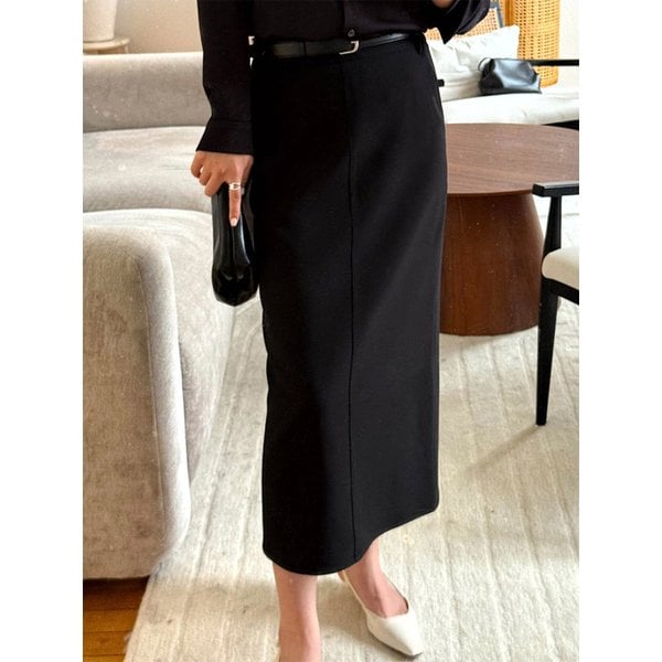 [세트 구성] 누벨 벨티드 스커트 - BLACK