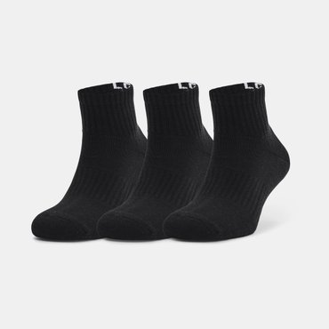 언더아머 1358344-001 유니섹스 UA 코어 쿼터 양말 - 3켤레 UA CORE QTR 3PK 언더아머 양말