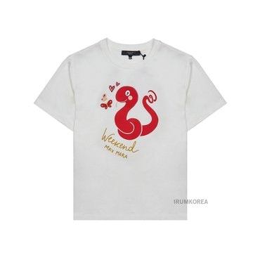 막스마라 SS25 여성 뱀 프린트 티셔츠 CABINA 007