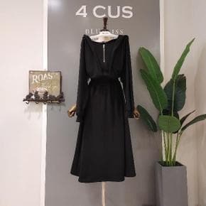 4CUS FS1B9OP5334 반집업 후드 롱원피스