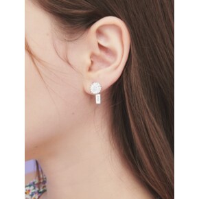 Peony Frontback Silver Earring Ie250[Silver]