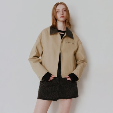 레이브 Cotton Work Jacket in Beige VW5SM020-91