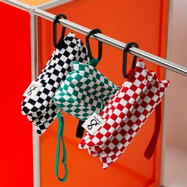 조셉앤스테이시 Lucky Pleats Knit Pouch Slim Checkmate (All)