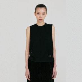 ZAN Roundneck Knit Vest - Black