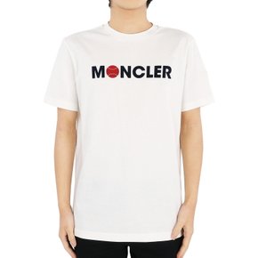 몽클레어 24 S/S 남성 베이스볼 레터링 로고 반팔(화이트) 8C00008 829HP 034