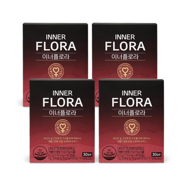 뉴오리진 이너플로라 UREX 프로바이오틱스 170mg x 30캡슐 여성유산균 4