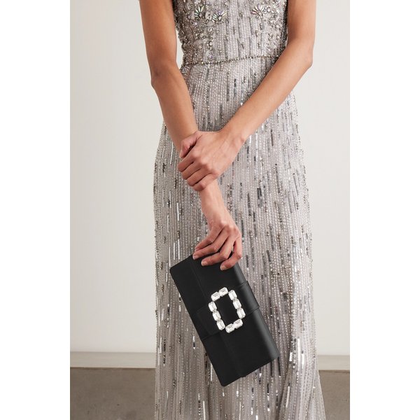 메이캡주 크리스탈 장식 새틴 클러치 46376663162935261