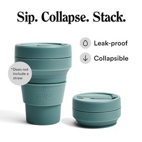 stojo 스토오조 POCKET CUP 12oz/355ml 접이식 마이컵 마이텀블러 EUCALYPTUS