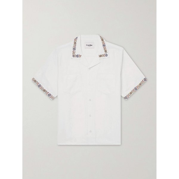 코리더 하모니 캠프칼라 자수 리넨 코튼 블렌드 셔츠 46376663163008694