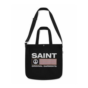 SP PEACE LOGO 2WAY ECO BAG-BLACK