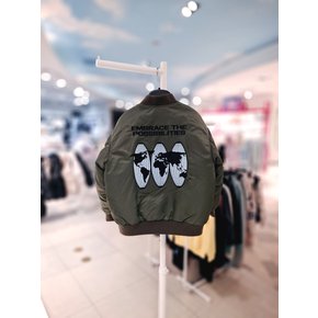 등판 지구본 다운 항공점퍼 KQ3JPU255-KH