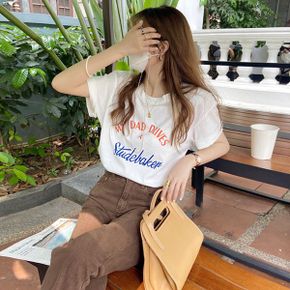드라이브 레터링 베이직 티셔츠_P305669638