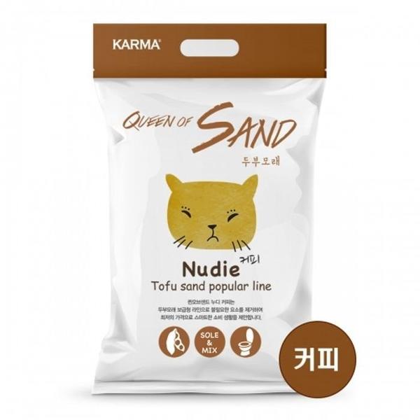 퀸오브샌드 누디 고양이 두부 커피 모래 3kg 6개(1)