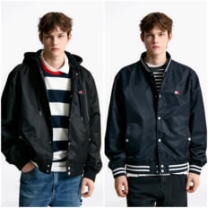 공용 오버핏 바시티 후드 재킷 T32F0WJC10TML1 TOMMY JEANS