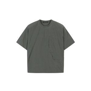 가넷옴므 GBS34231 카키 세미오버핏 화섬 포켓 티셔츠