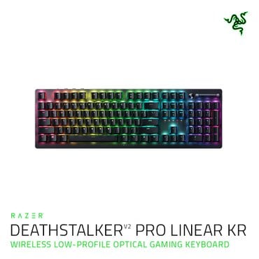 RAZER 레이저 데스스토커 v2 프로 리니어 KR 한글자판 무선 키보드