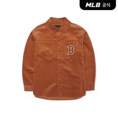 [엠엘비코리아공식] 베이직 미디움로고 코듀로이 오버핏 셔츠 B (Brown)