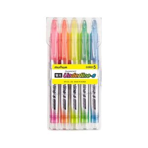 오너클랜 문화연필 형광펜 언더라인S 5색세트 (1개)