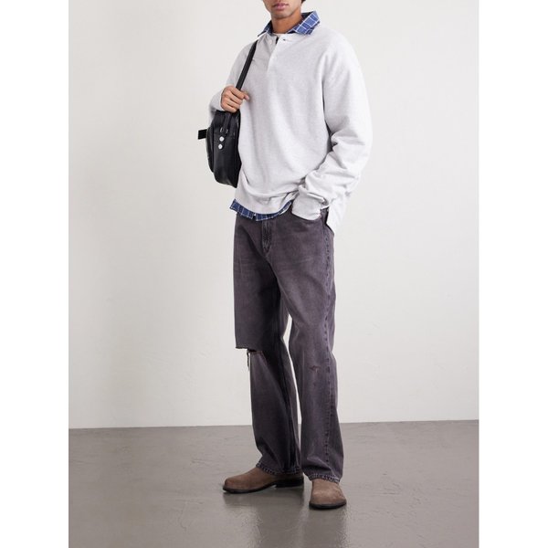 자수 코튼 블렌드 저지 헨리넥 스웨트셔츠 46376663162970041