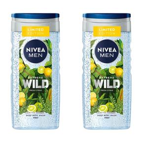 [해외직구] 독일직구 Nivea 니베아 남성용 익스트림 와일드 프레쉬 시트러스 샤워젤 250ml 2팩