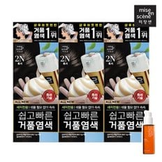 올뉴쉽고빠른 거품염색 2N 흑색 80g * 3입 +증정